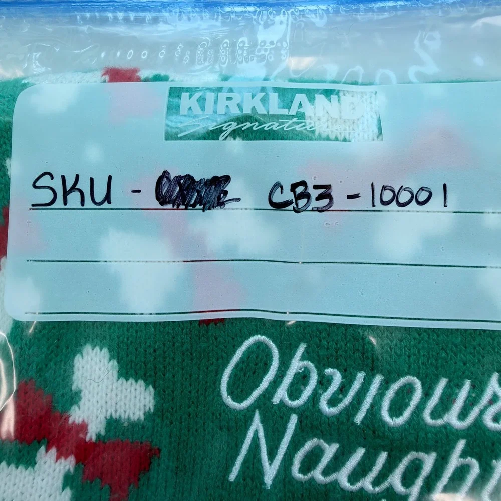 Hallmark Pets Dog Sweater Medium Green Excellent Obviously Naughty Holiday Bone